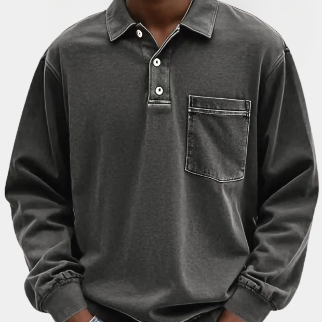 Quentin | Long Sleeve Polo Shirt
