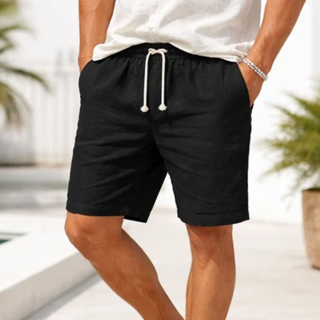 Harvey | Linen Blend Drawstring Shorts