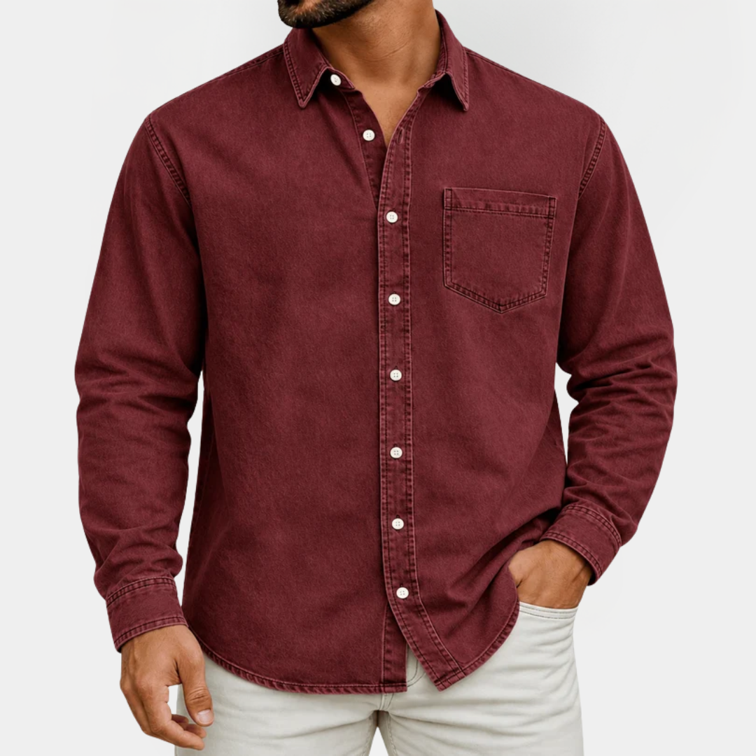 Caleb | Textured Long Sleeve Shirt