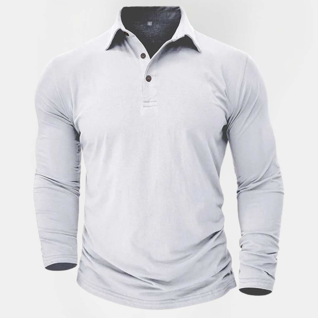 Callum | Cotton Long Sleeve Polo