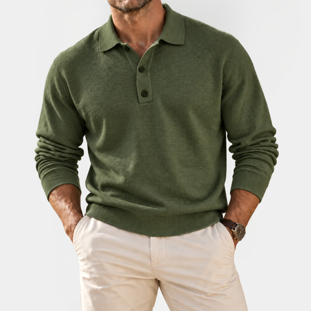 Cedric | Classic Long Sleeve Polo Shirt