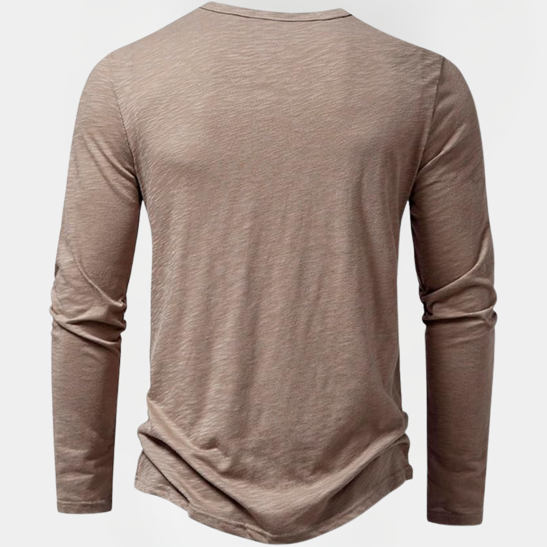 Spencer | Long Sleeve Henley Shirt