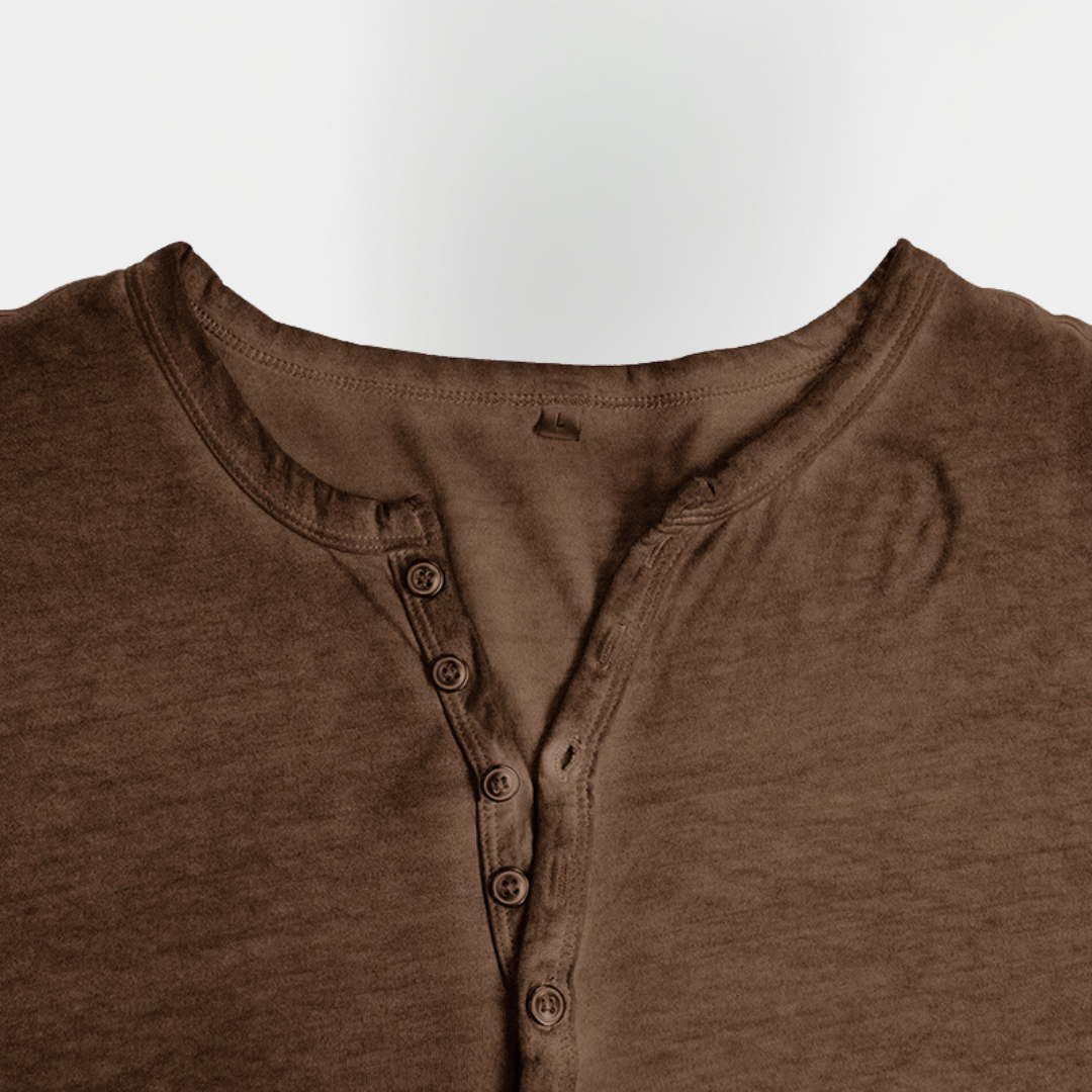 Micah | Cotton Henley Shirt