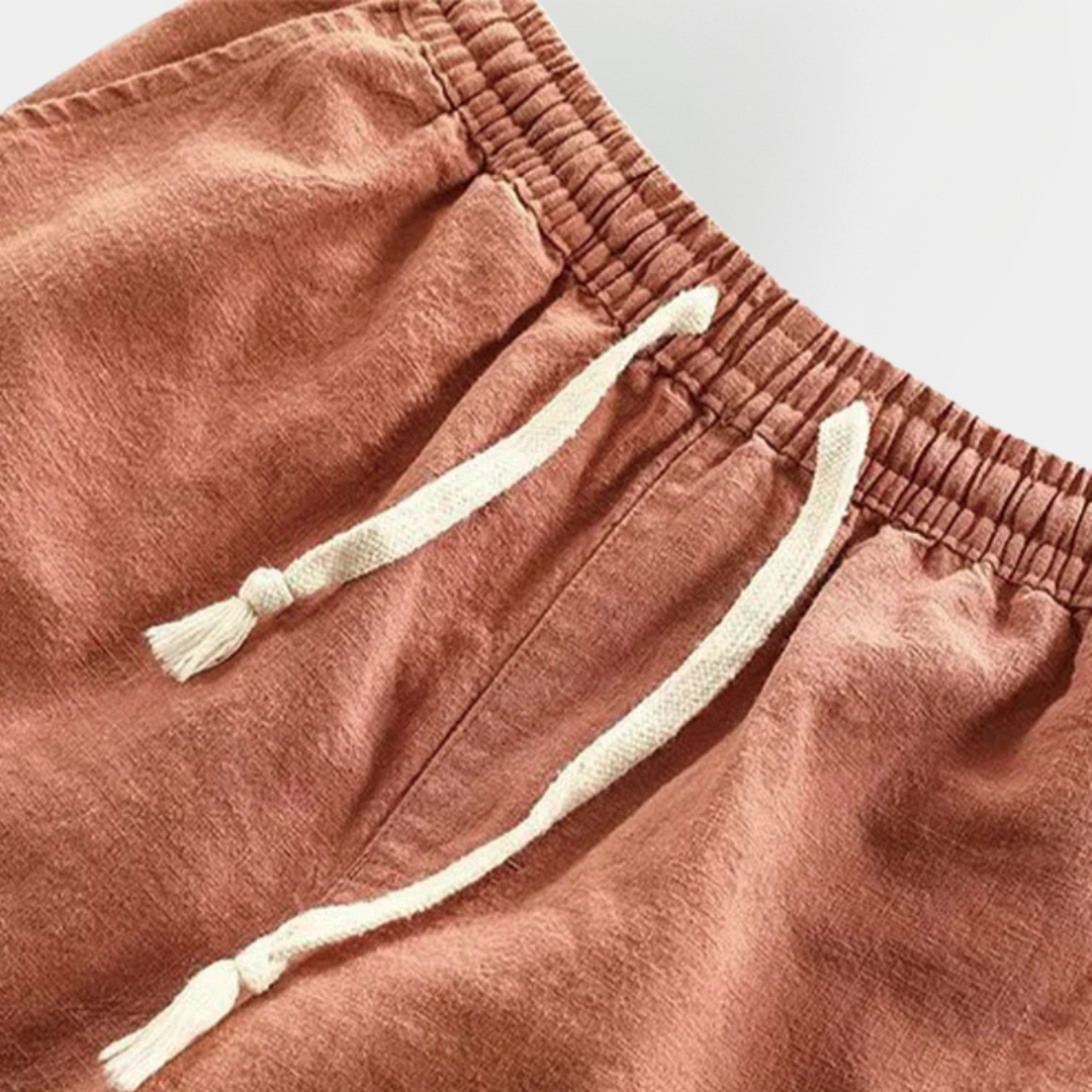 Theo | Cotton Blend Drawstring Shorts