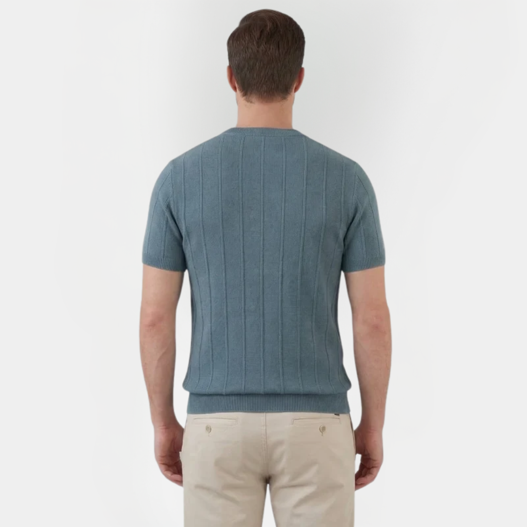 Asher | Ribbed Crew Neck T-Shirt
