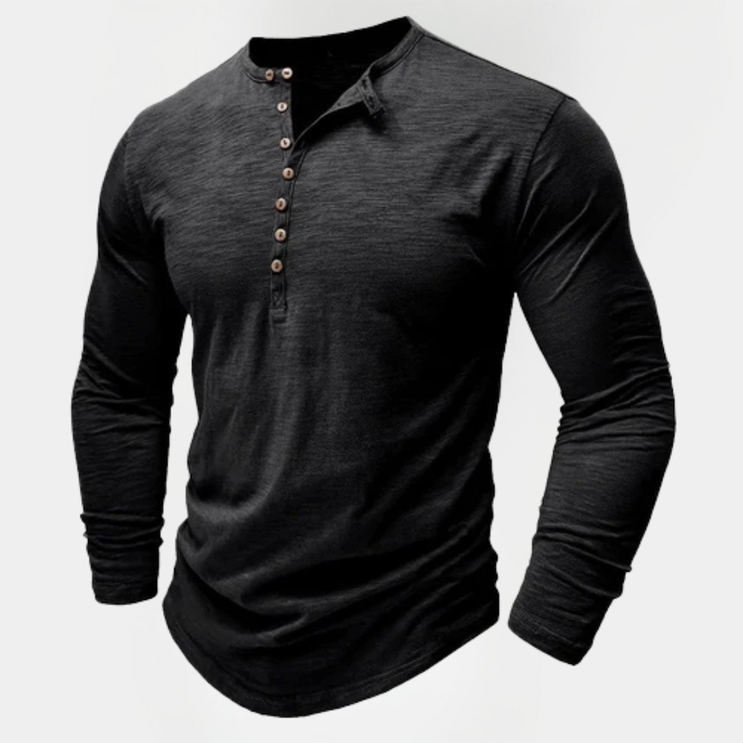 Roland | Long Sleeve Henley Shirt