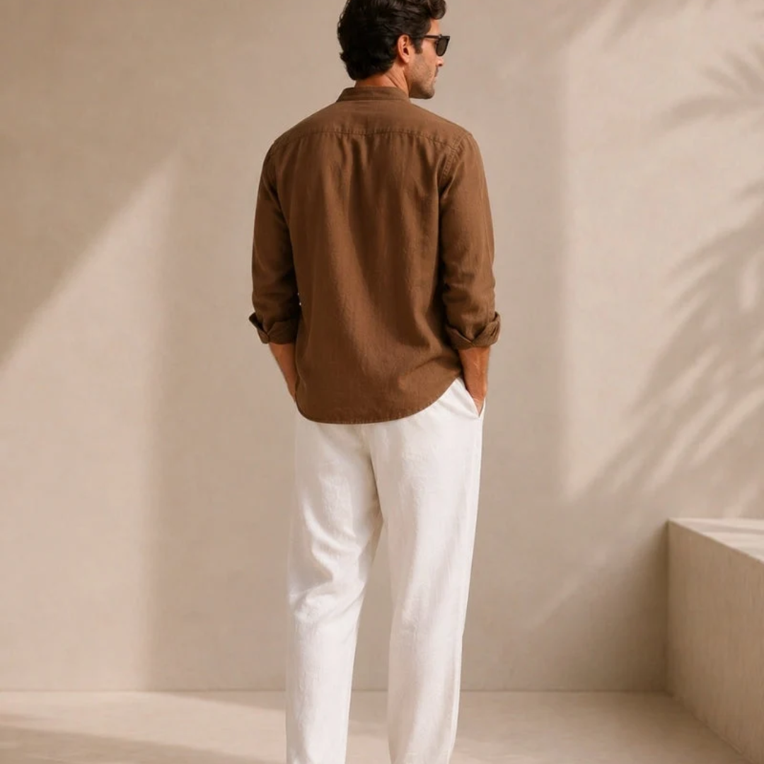 Rowan | Band Collar Shirt