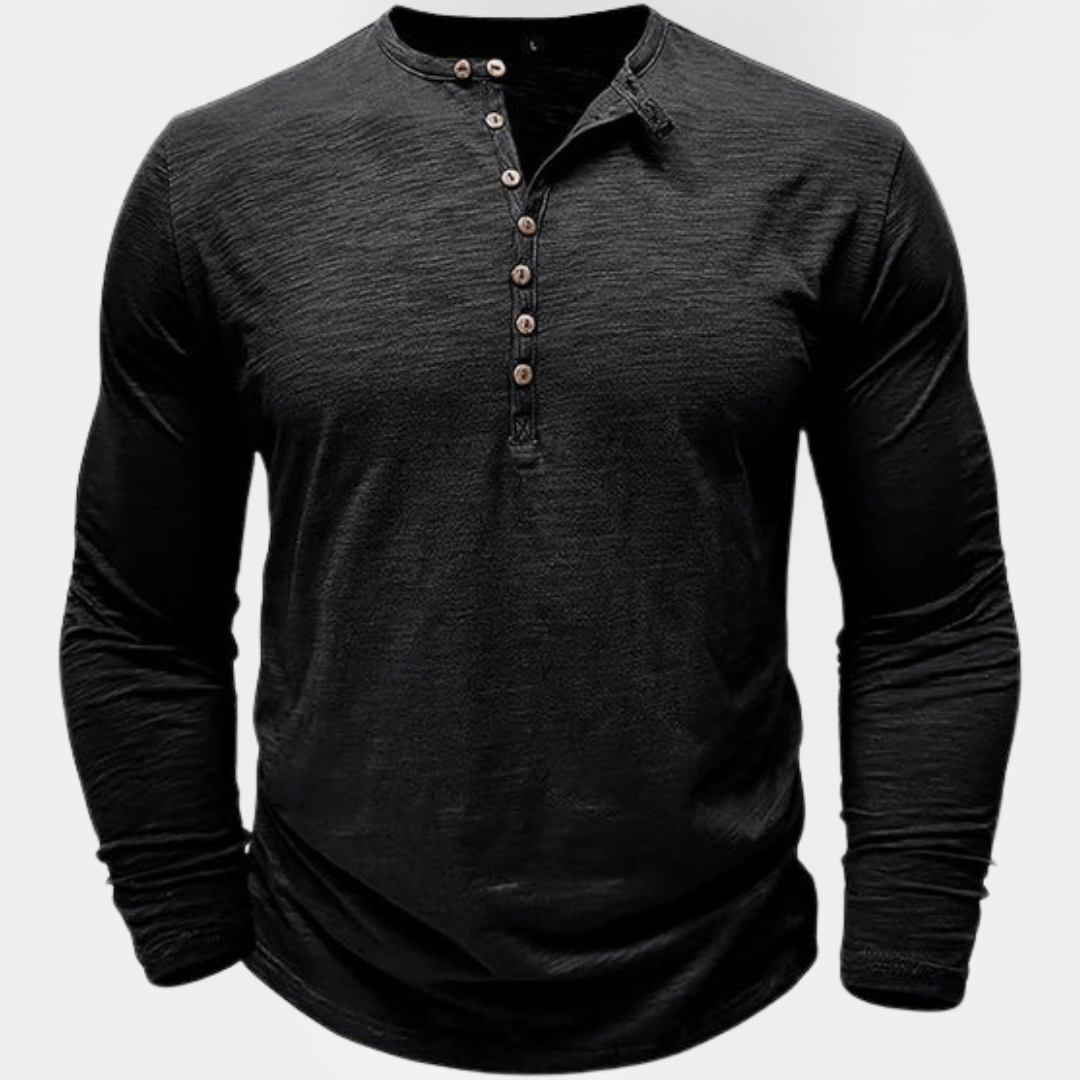 Roland | Long Sleeve Henley Shirt