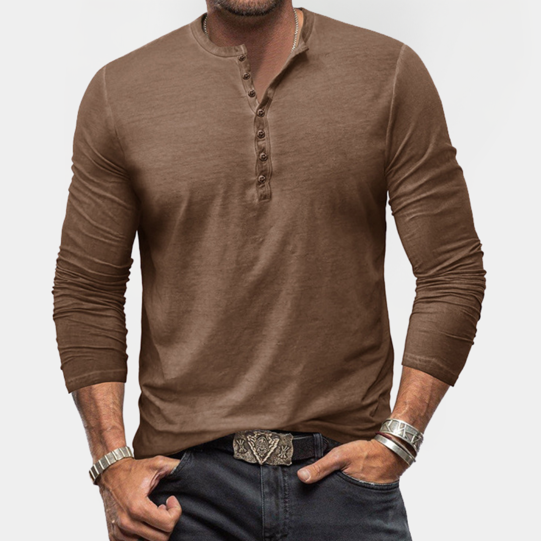 Micah | Cotton Henley Shirt
