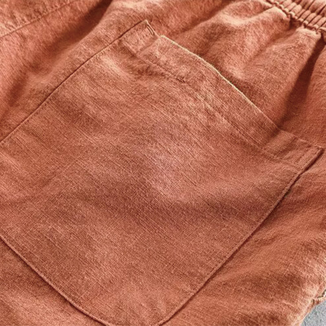 Theo | Cotton Blend Drawstring Shorts