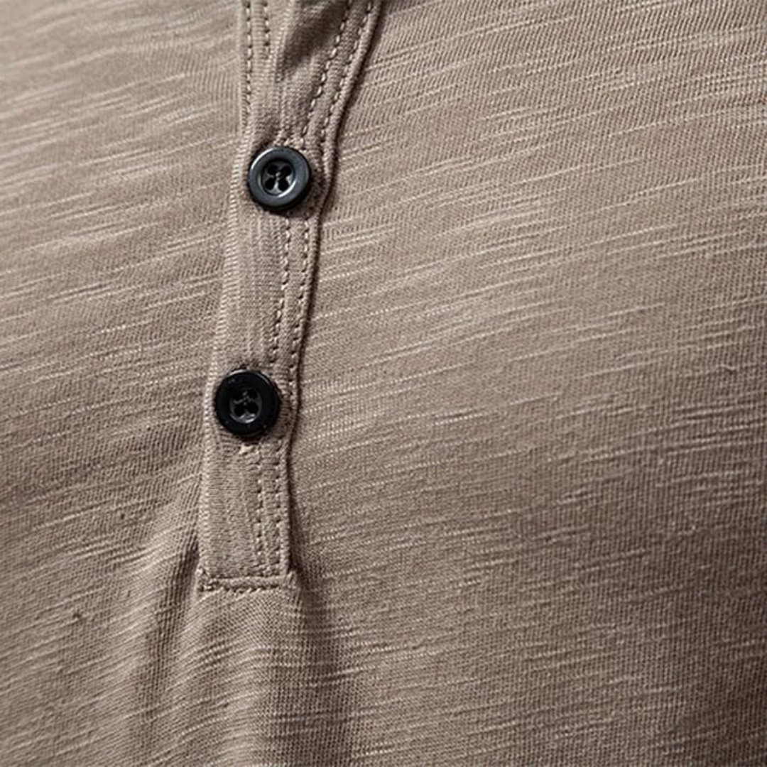 Spencer | Long Sleeve Henley Shirt