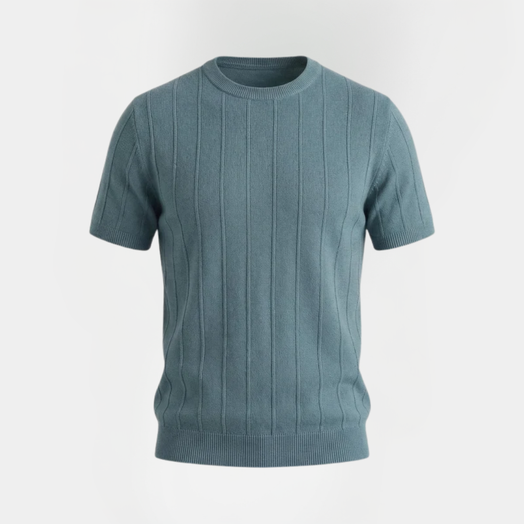 Asher | Ribbed Crew Neck T-Shirt