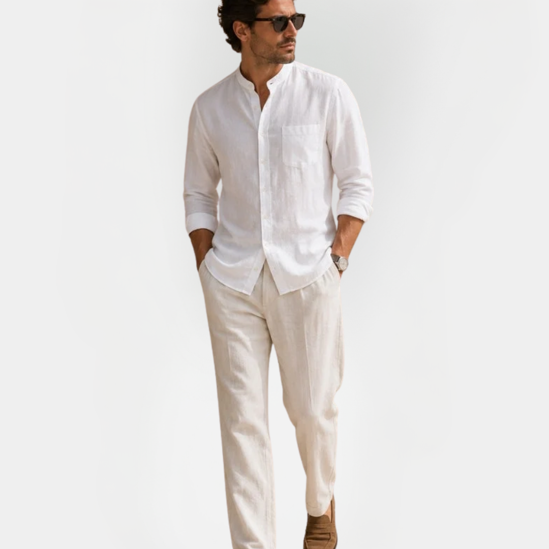 Rowan | Band Collar Shirt