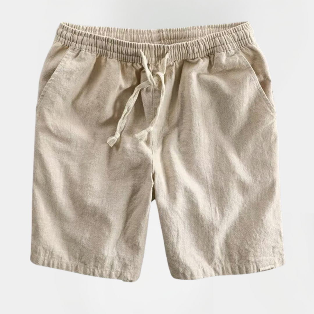 Theo | Cotton Blend Drawstring Shorts