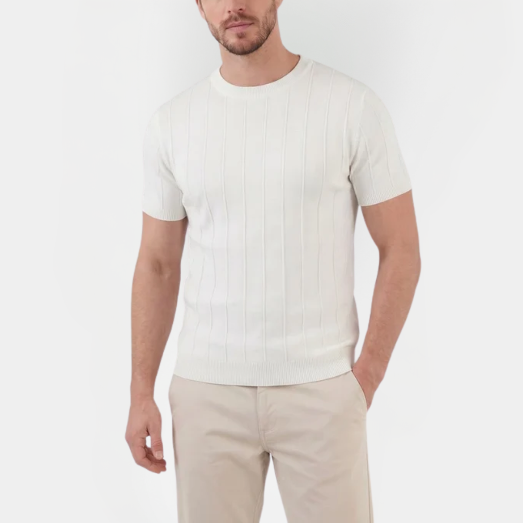 Asher | Ribbed Crew Neck T-Shirt