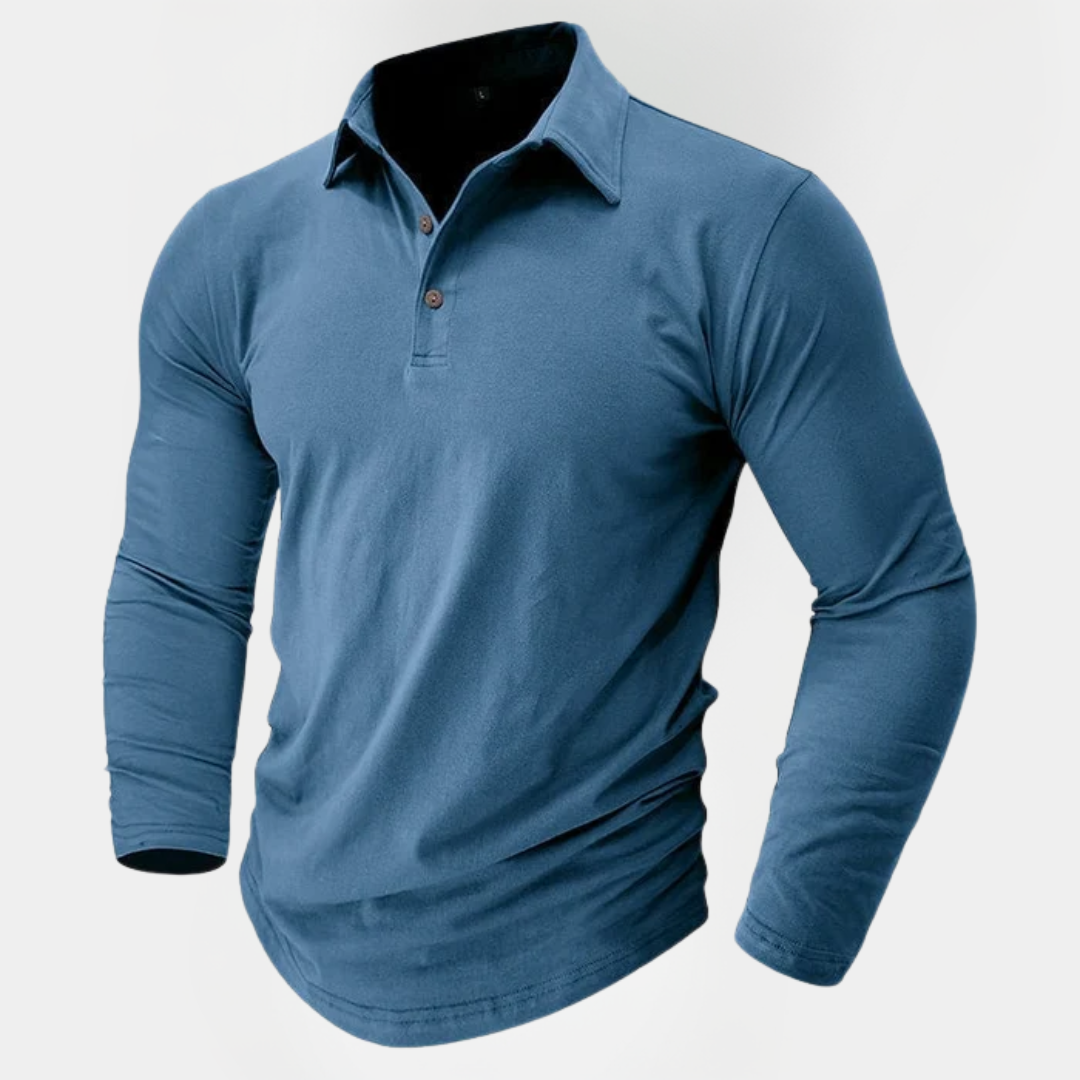 Callum | Cotton Long Sleeve Polo