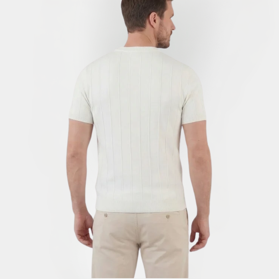 Asher | Ribbed Crew Neck T-Shirt