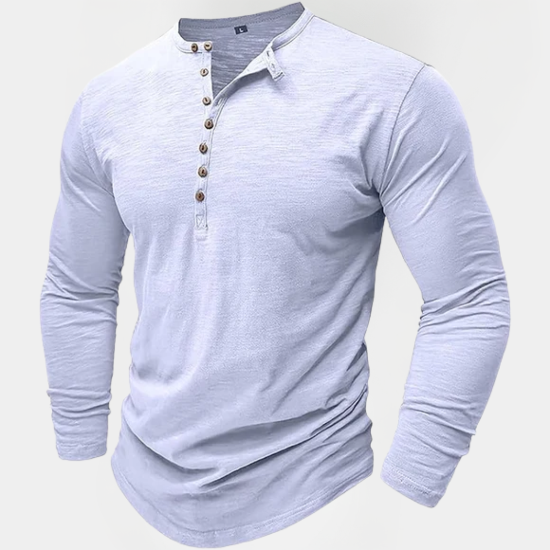 Roland | Long Sleeve Henley Shirt