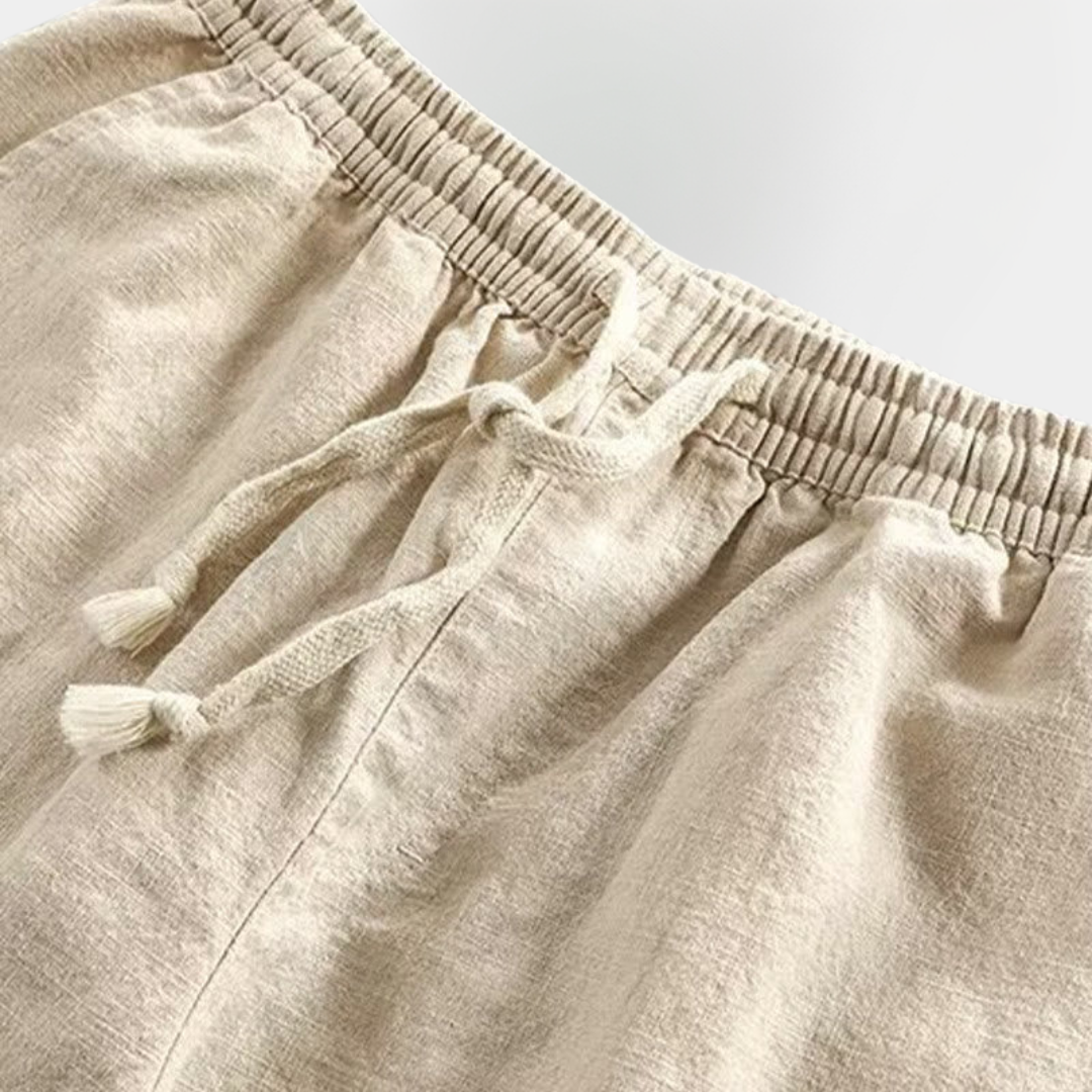 Theo | Cotton Blend Drawstring Shorts