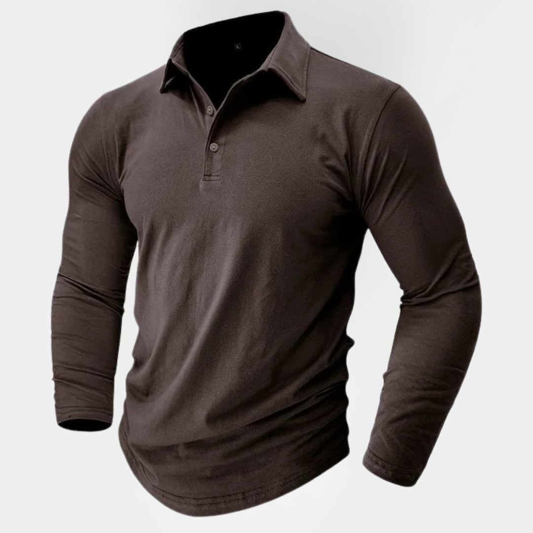 Callum | Cotton Long Sleeve Polo