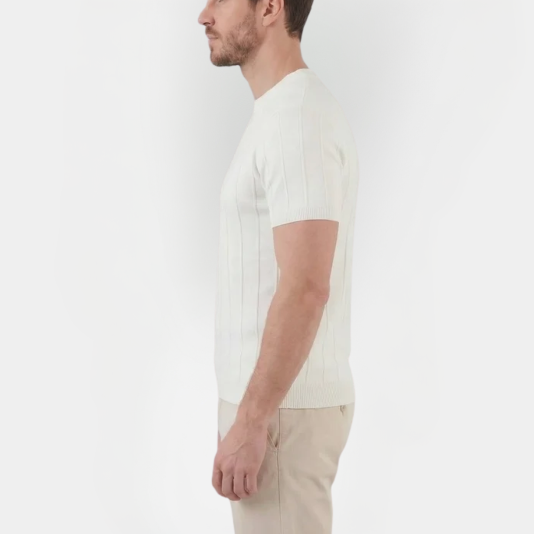 Asher | Ribbed Crew Neck T-Shirt