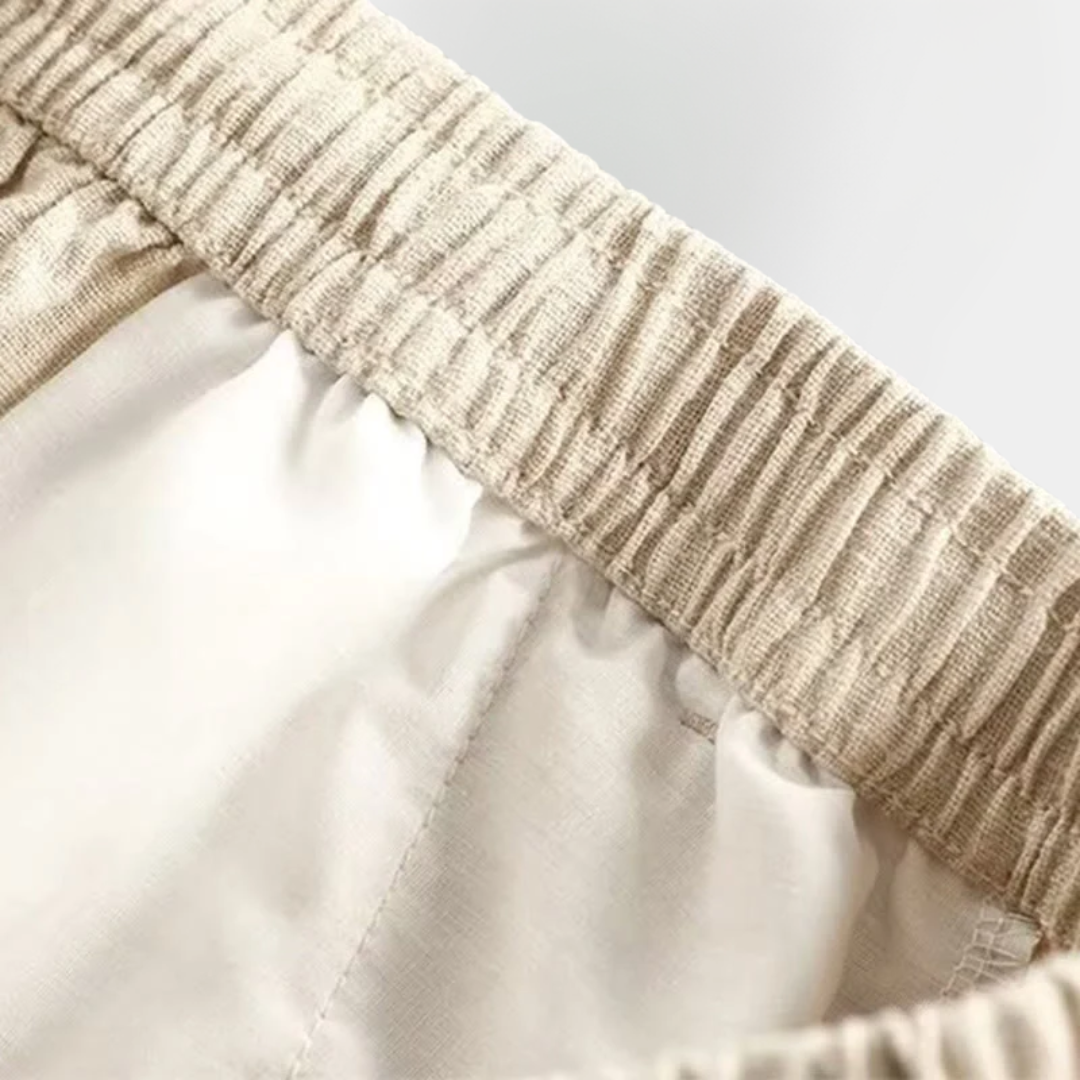Theo | Cotton Blend Drawstring Shorts