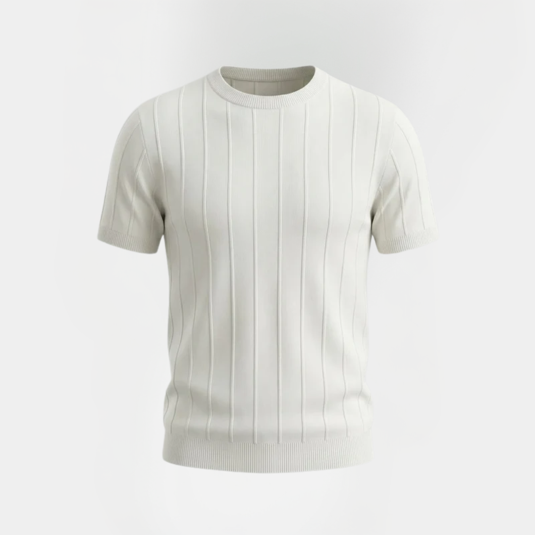 Asher | Ribbed Crew Neck T-Shirt