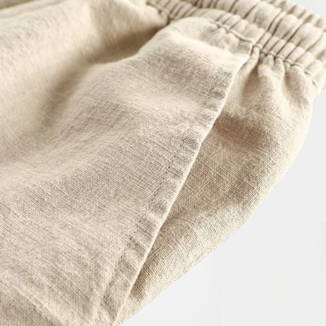 Theo | Cotton Blend Drawstring Shorts