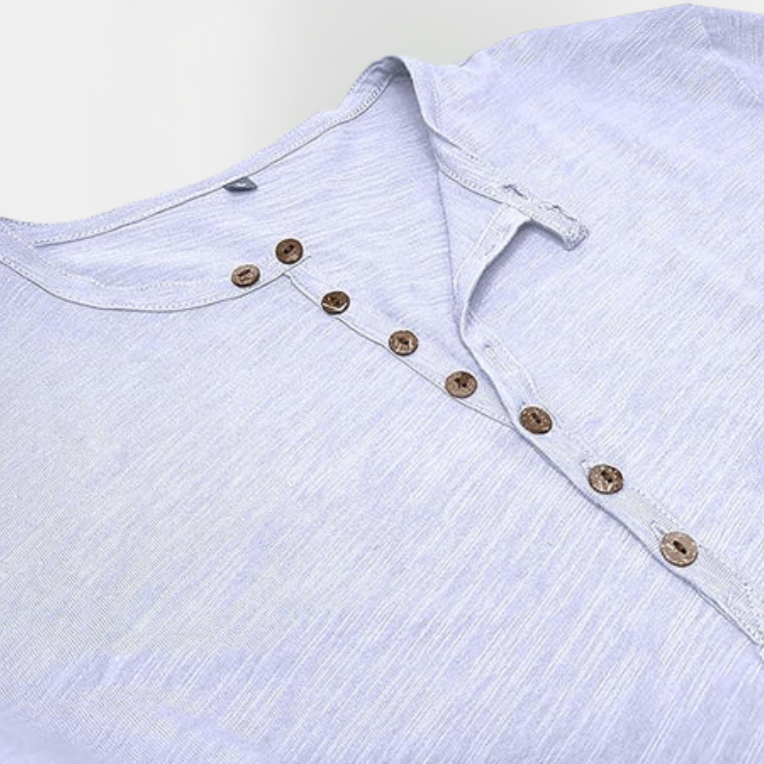 Roland | Long Sleeve Henley Shirt