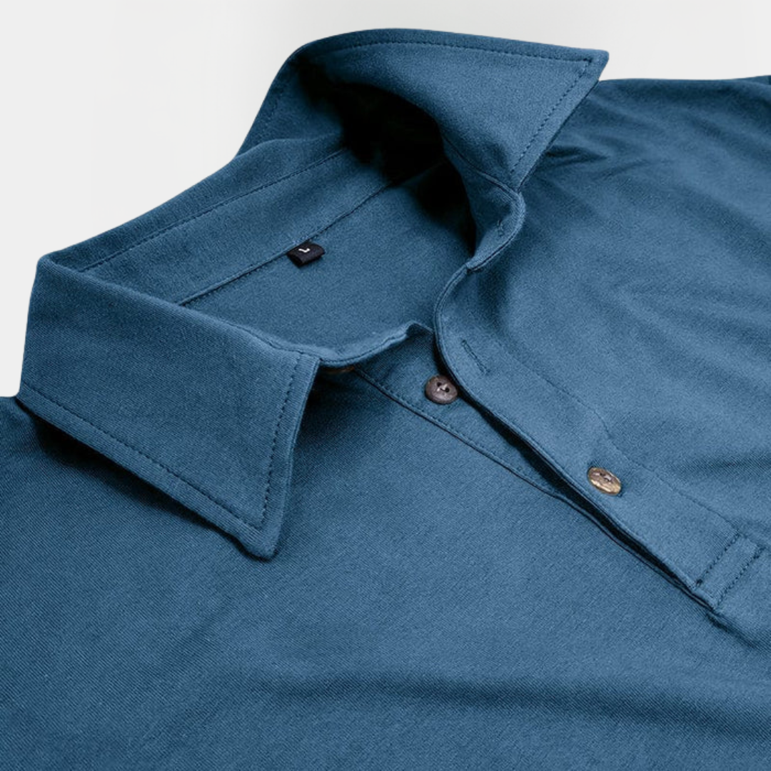 Callum | Cotton Long Sleeve Polo
