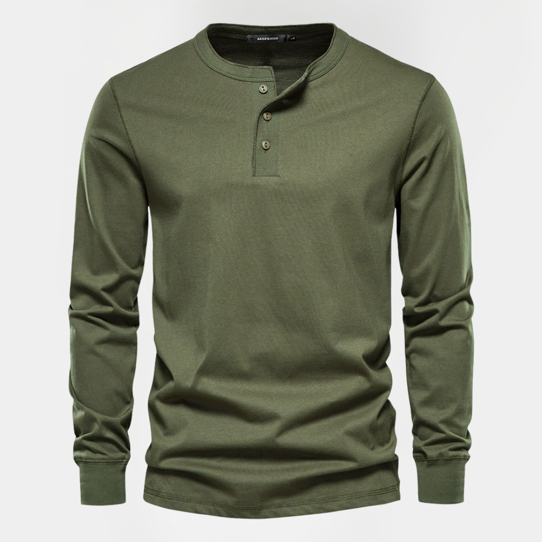 Adrian | Cotton Long Sleeve Henley