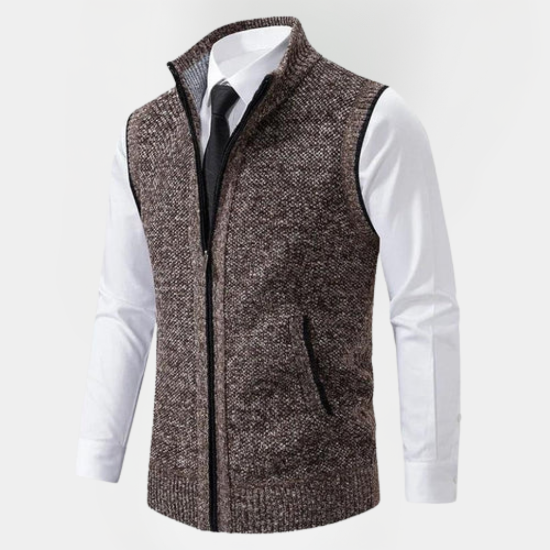 Graham | Knitted Zip Vest