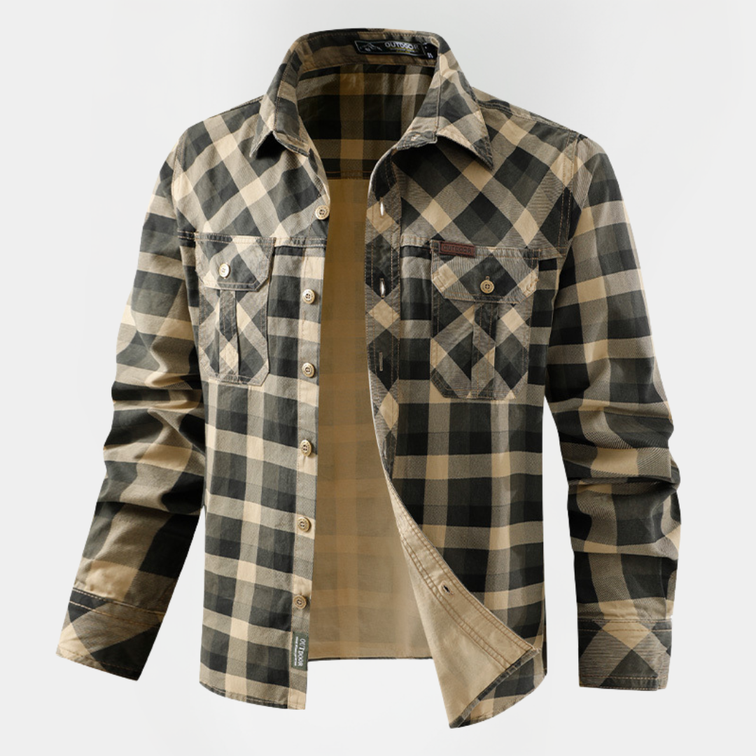 Lawrence | Checked Cotton Overshirt