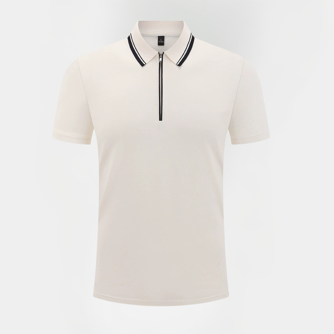 Kieran | Cotton Zip Polo Shirt