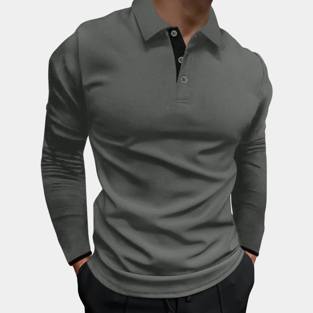 Hudson | Classic Long Sleeve Polo Shirt