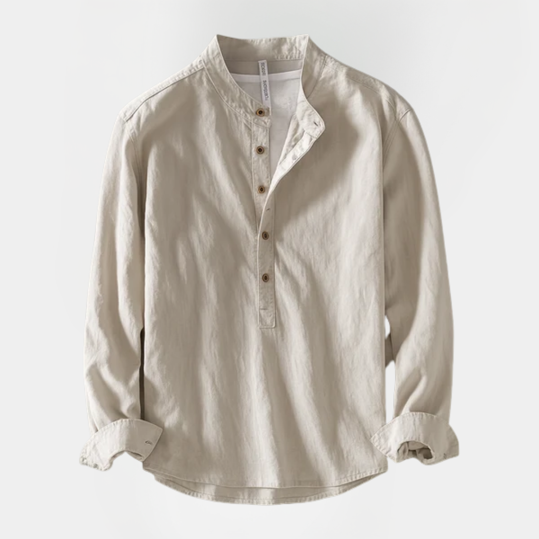 Elias | Long Sleeve Henley Shirt