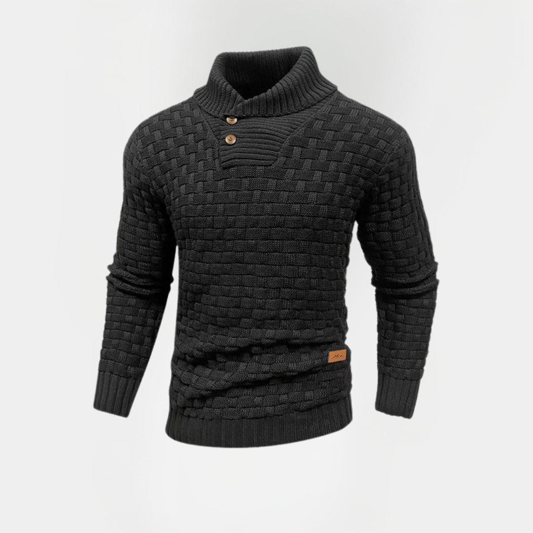 Dominic | High Collar Knit Sweater