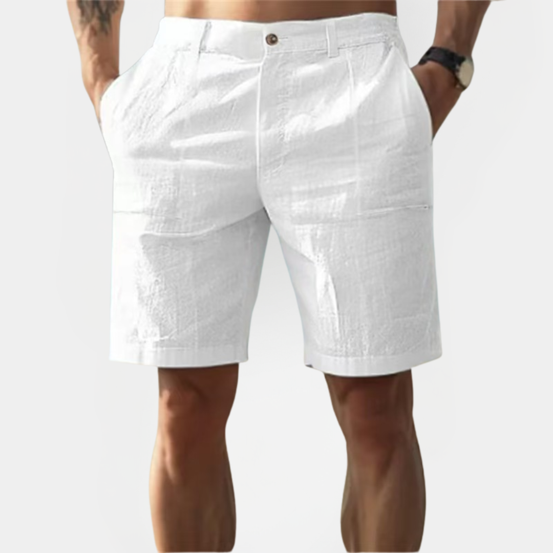 Tristan | Cotton Linen Chino Shorts