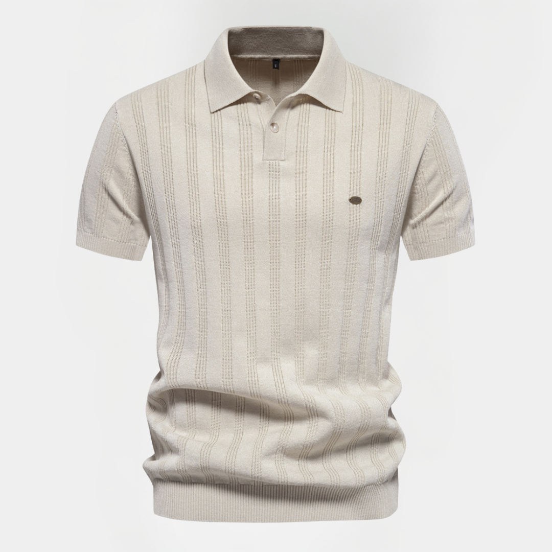 Malcolm | Textured Knit Polo Shirt
