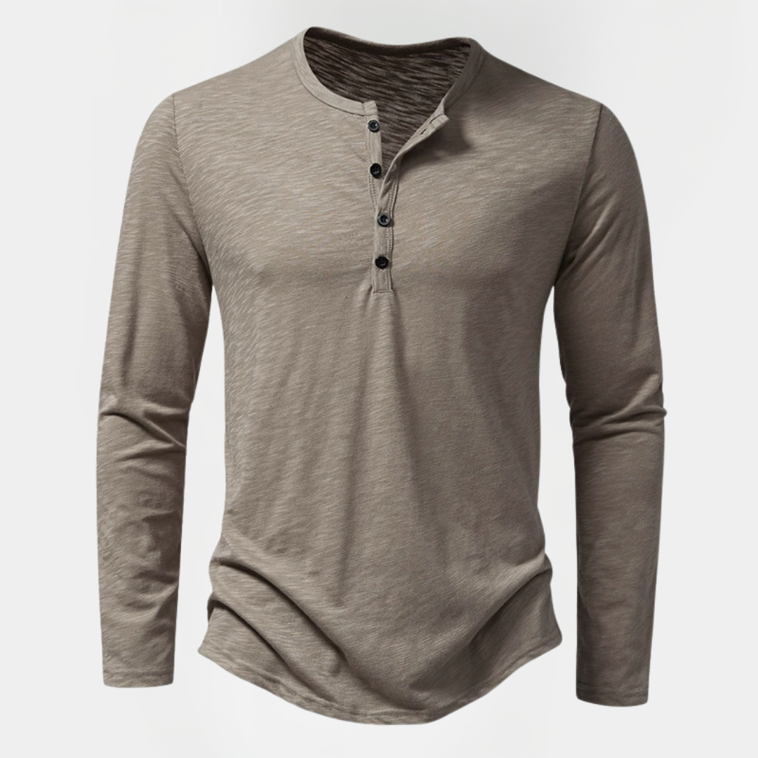 Spencer | Long Sleeve Henley Shirt