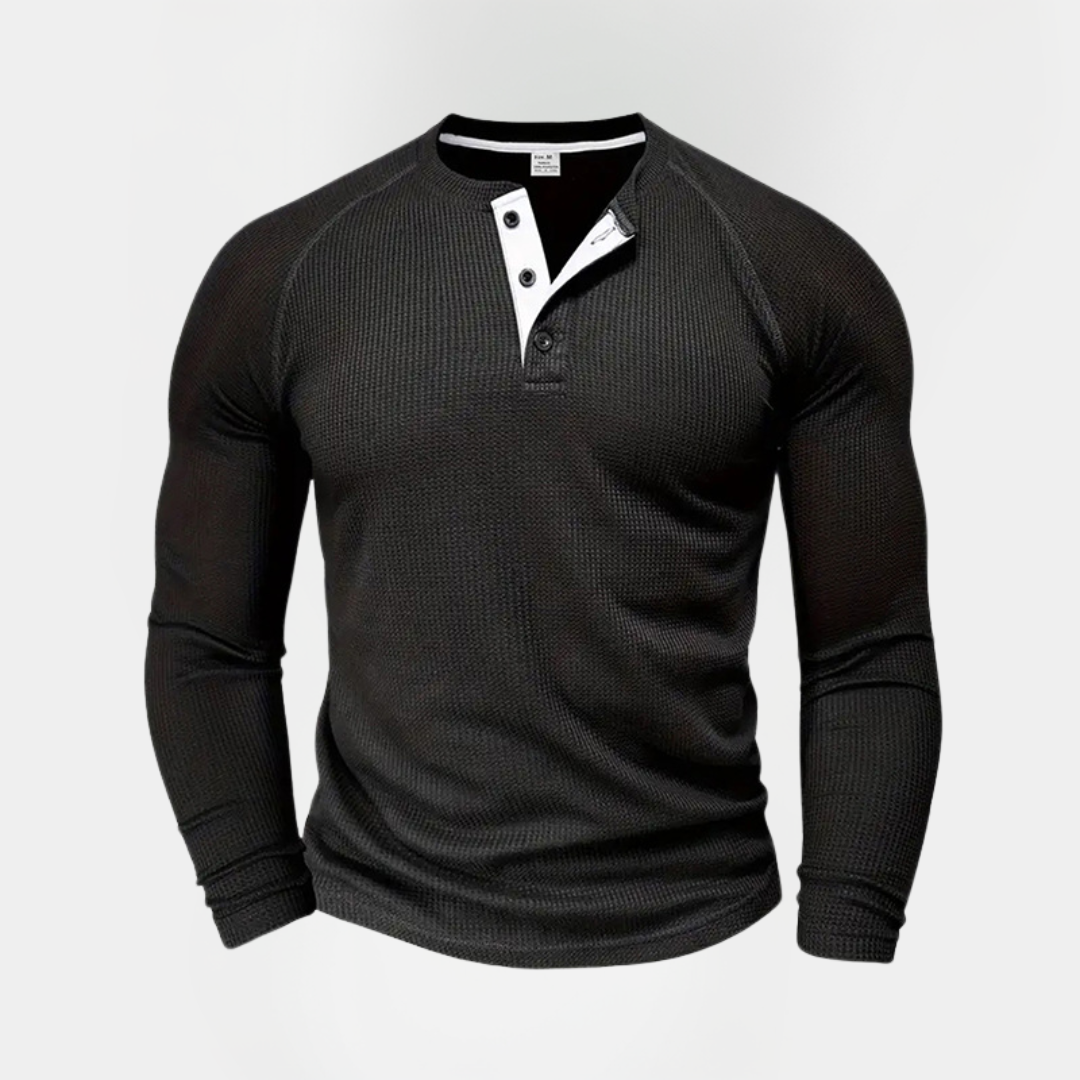 Dylan | Waffle Knit Henley Shirt
