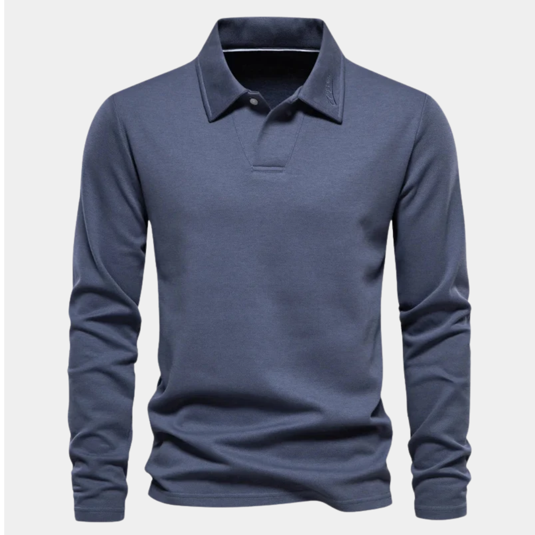 Logan | Piqué Long Sleeve Polo Shirt