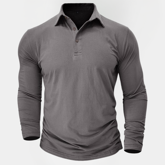 Callum | Cotton Long Sleeve Polo