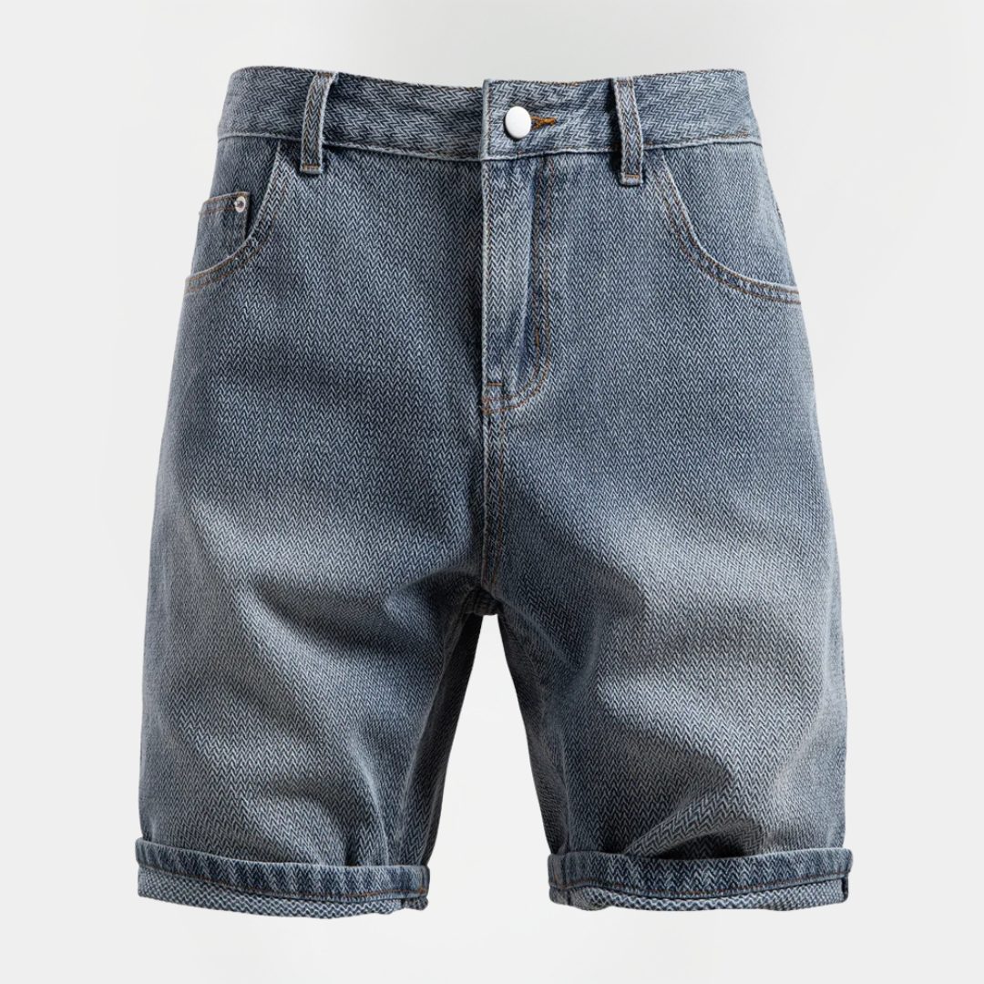 Cyrus | Textured Cotton Bermuda Shorts