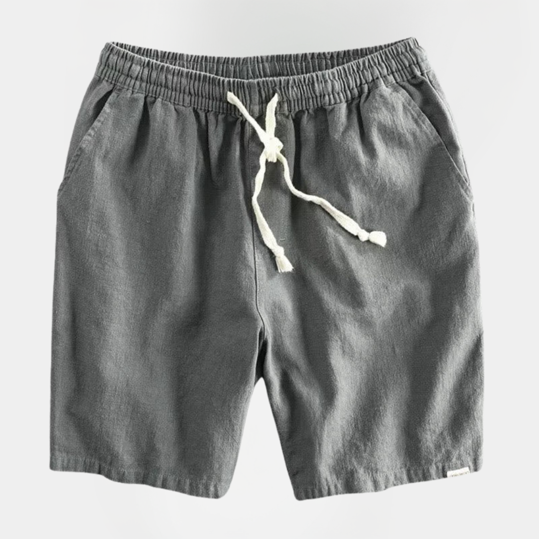 Theo | Cotton Blend Drawstring Shorts