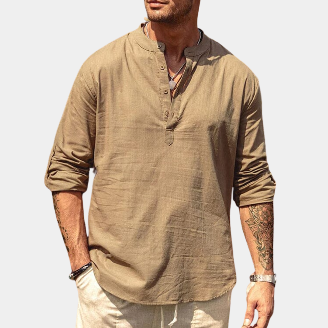 Oliver | Cotton Grandad Shirt