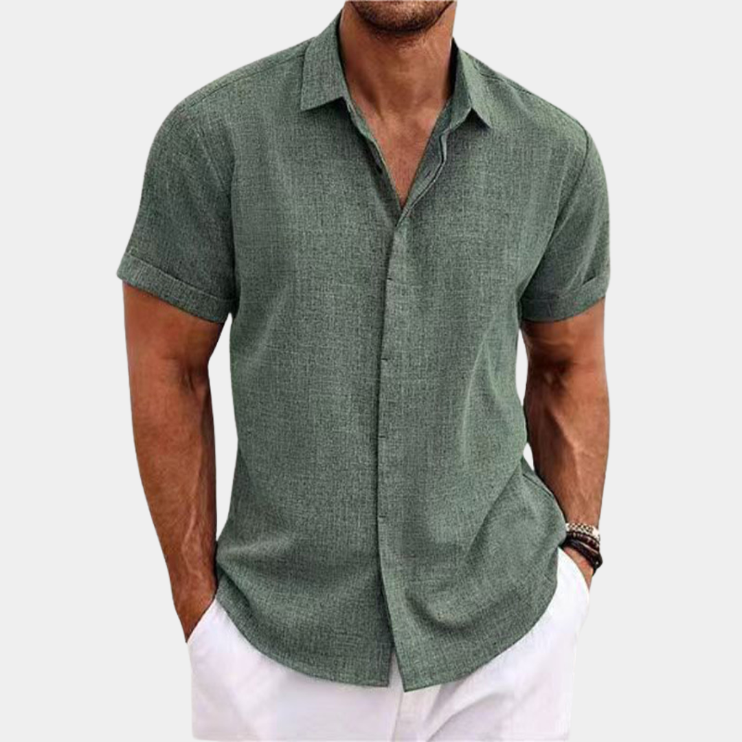 Mason | Linen Blend Short Sleeve Shirt