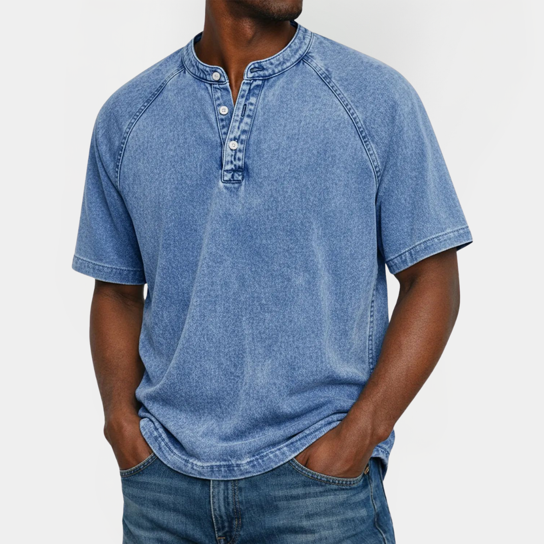 Asher | Cotton Henley Shirt