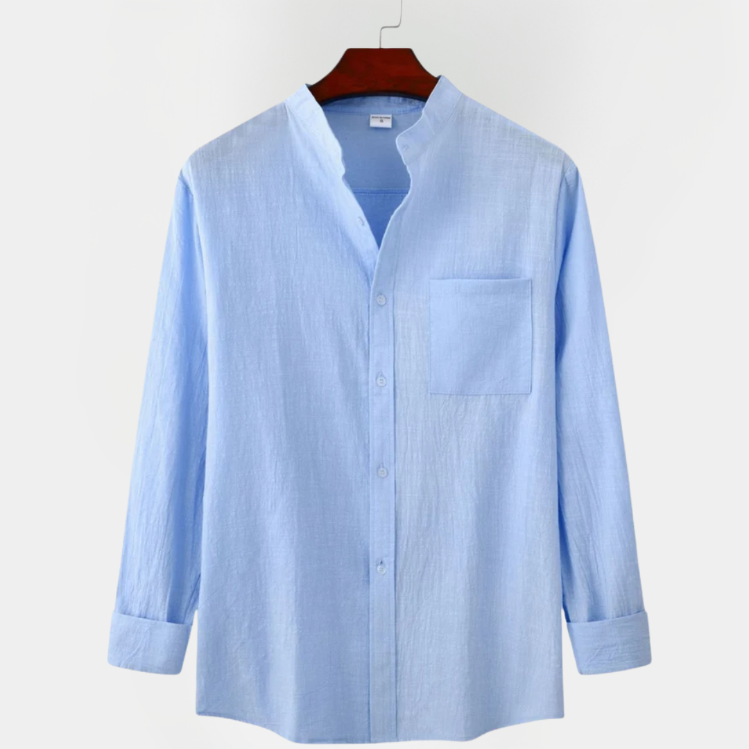 Nolan | Cotton Blend Long Sleeve Shirt