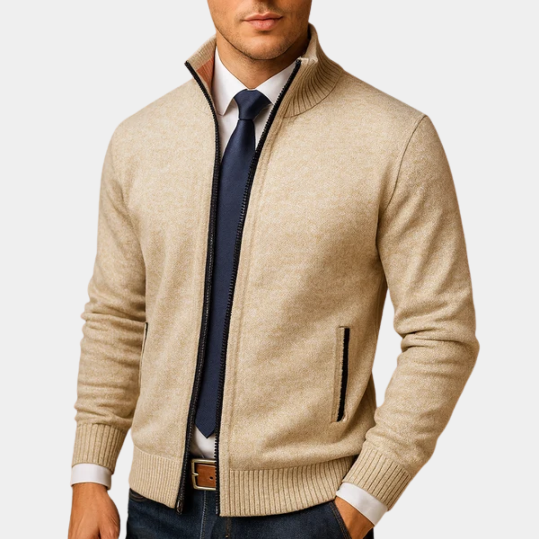 Harrison | Zip-Up Knit Sweater
